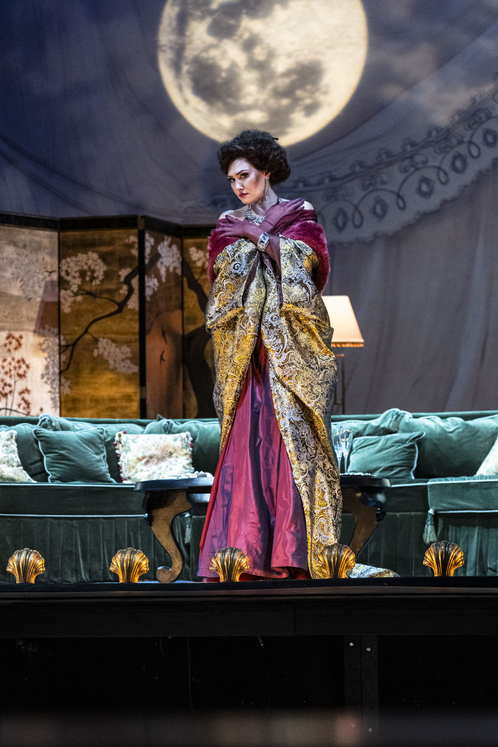 Soprano en el rol de Adriana Lecouvreur durante la representación en ABAO Bilbao